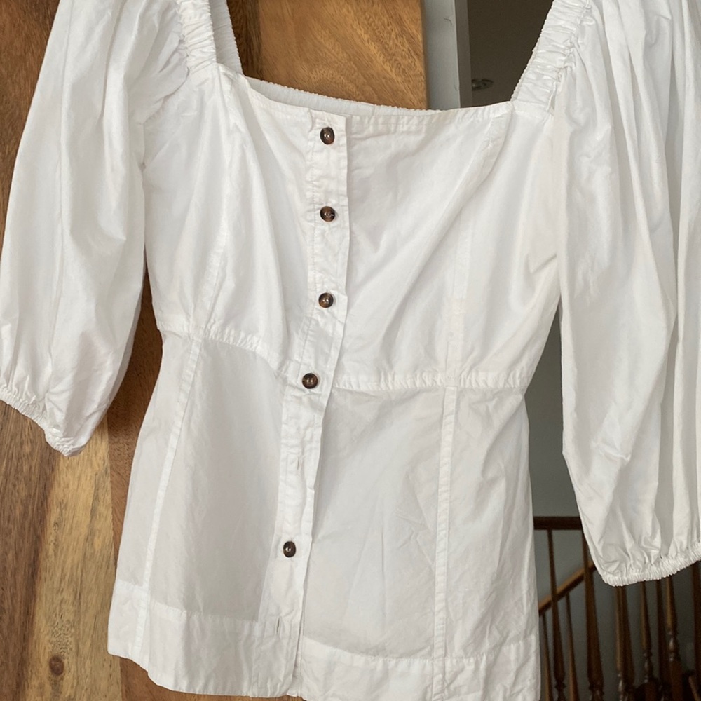 Ganni White Shirt Top 38